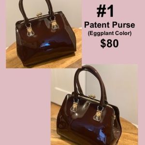 Beautiful Burgundy Patent Purse